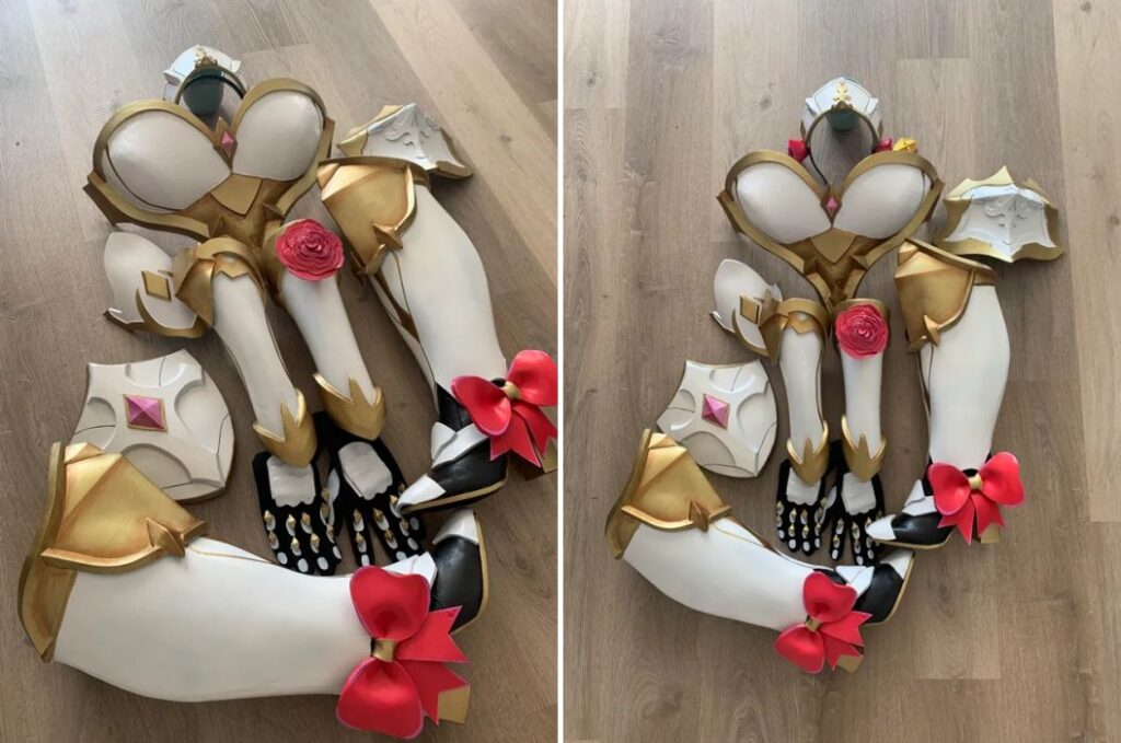 แฟนเกม Genshin Impact สร้างชุดเกราะ Noelle จากโฟม 2 แฟนเกม Genshin Impact สร้างชุดเกราะ Noelle จากโฟม