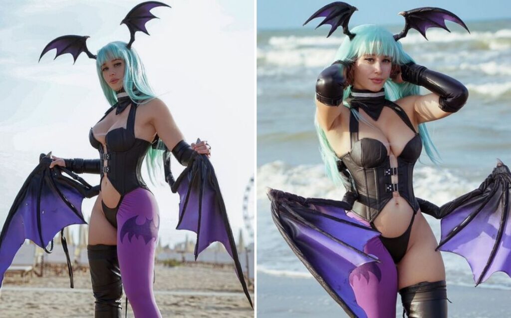 สาวยุโรปแปลงร่างเป็น Morrigan และ Mileena 3 สาวยุโรปแปลงร่างเป็น Morrigan และ Mileena