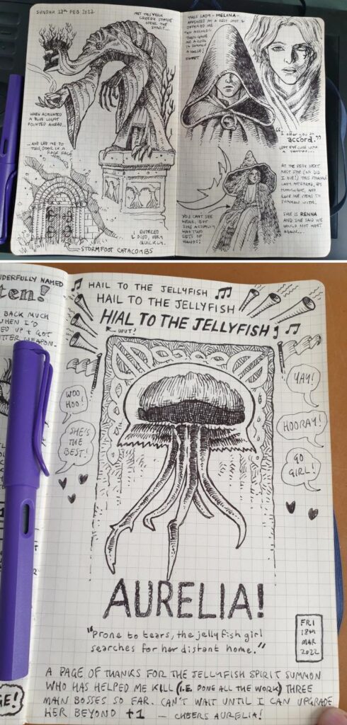 มาชมบันทึกการเดินทางภายในเกม Elden Ring แบบวาดด้วยมือ