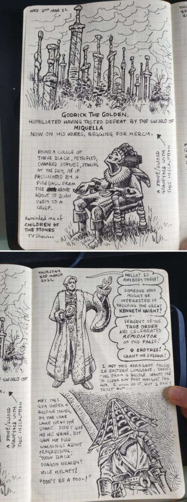 มาชมบันทึกการเดินทางภายในเกม Elden Ring แบบวาดด้วยมือ
