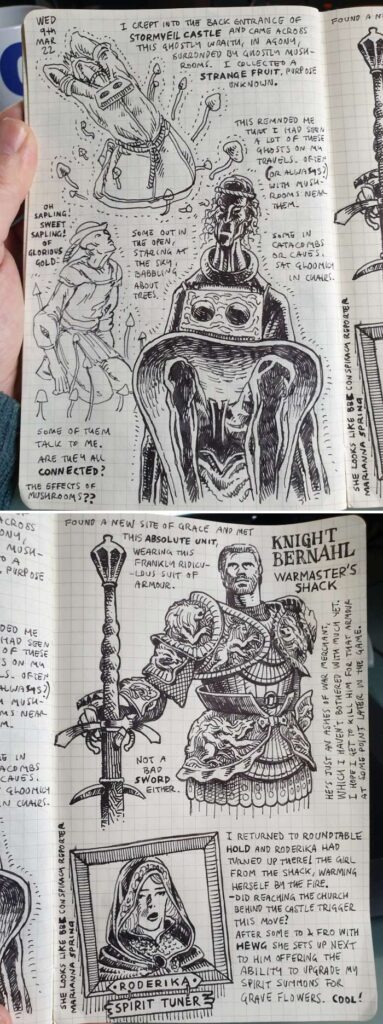 มาชมบันทึกการเดินทางภายในเกม Elden Ring แบบวาดด้วยมือ
