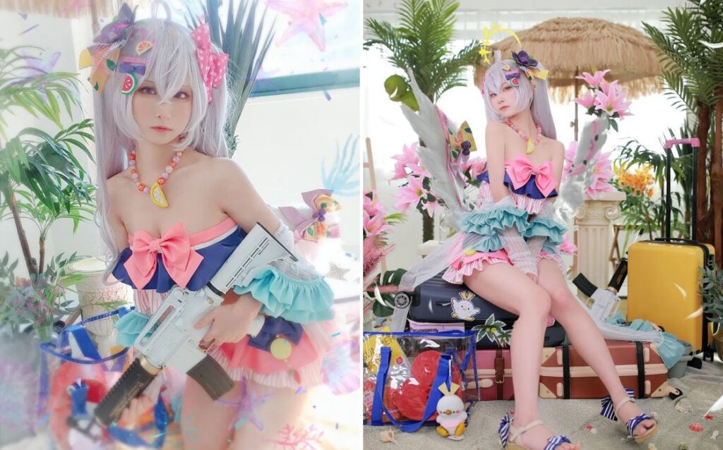 สาวเกาหลีแปลงโฉมเป็น Asuza จาก Blue Archive 3 สาวเกาหลีแปลงโฉมเป็น Asuza จาก Blue Archive