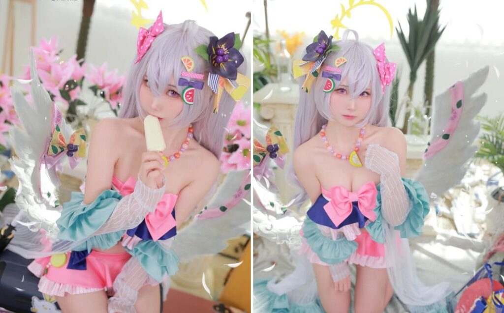สาวเกาหลีแปลงโฉมเป็น Asuza จาก Blue Archive 2 สาวเกาหลีแปลงโฉมเป็น Asuza จาก Blue Archive