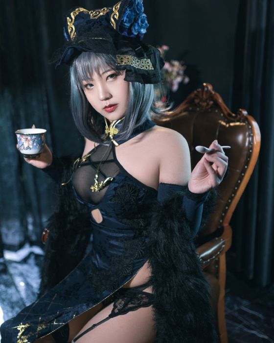 คอสเพลย์ Cheshire จาก Azur Lane ในสไตล์ชุดดำสุดแซ่บ 4 คอสเพลย์ Cheshire จาก Azur Lane ในสไตล์ชุดดำสุดแซ่บ