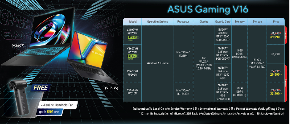 ASUS และ ROG จัดเต็มโปรโมชันกลางปี สินค้าโน้ตบุ๊ก AI PC และเกมมิ่งโน้ตบุ๊กซีรีส์ใหม่