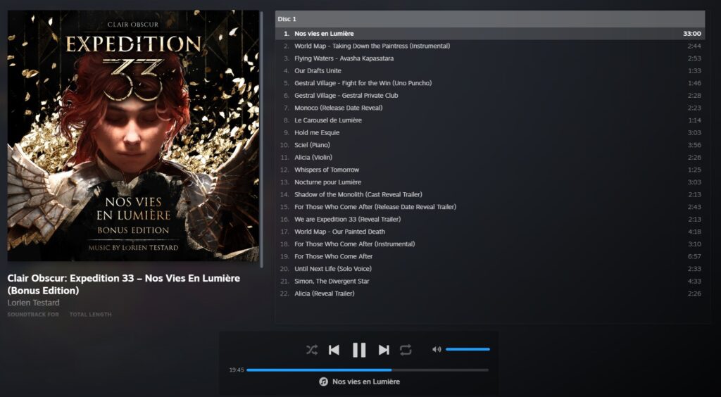 Clair Obscur: Expedition 33 แจกเพลงจากเกมฟรี! 2 Clair Obscur Expedition 33 Nos vies en Lumière Bonus Edition