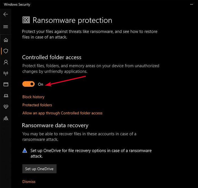 วิธีเปิดฟีเจอร์ป้องกันการโจมตีจาก Ransomware ใน Windows 10 8 วิธีเปิดฟีเจอร์ป้องกันการโจมตีจาก Ransomware ใน Windows 10