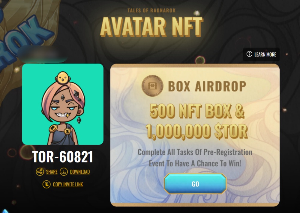 Tales of Ragnarok แจก NFT Avatar ฟรี! 2 Tales of Ragnarok แจก NFT Avatar ฟรี!