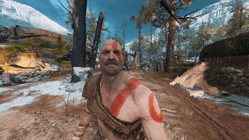 พา Kratos แบบไร้คิ้วและหนวดถล่มพระเจ้า