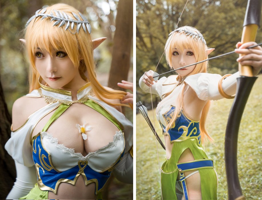 คอสเพลเยอร์สาวแปลงโฉมเป็นเอลฟ์สุดสวยจากฟิกเกอร์ 1st Villager Archeyle