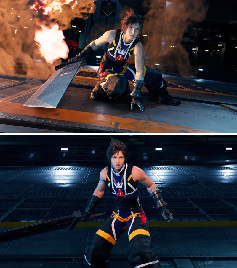 ม็อดเปลี่ยนชุด Cloud เป็นชุดของ Sora จาก Kingdom Hearts 2