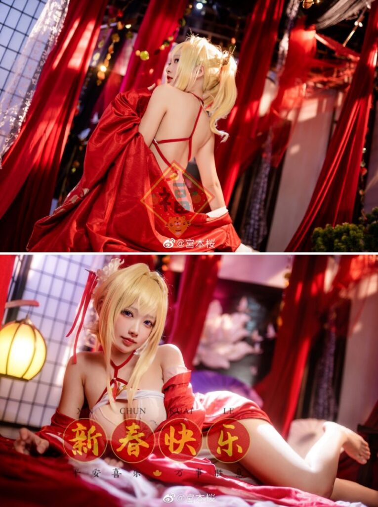 คอสเพลย์ Nero Claudius จาก FGO เวอร์ชั่นสาวใช้สุดเซ็กซี่