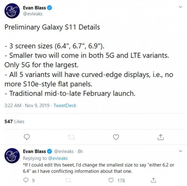 เผยข่าวลือ Galaxy S11 จะมีให้เลือกใช้งานกว่า 5 แบบ 2 เผยข่าวลือ Galaxy S11 จะมีให้เลือกใช้งานกว่า 5 แบบ