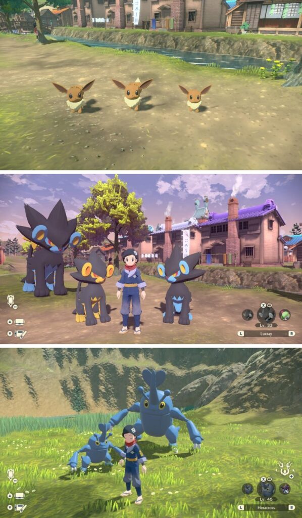 ผู้เล่นตื่นเต้น โปเกมอนใน Pokemon Legends: Arceus มีขนาดสมจริง!