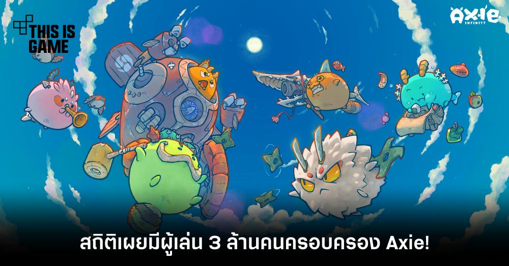สถิติเผยมีผู้เล่น 3 ล้านคนครอบครอง Axie! 1 สถิติเผยมีผู้เล่น 3 ล้านคนครอบครอง Axie!