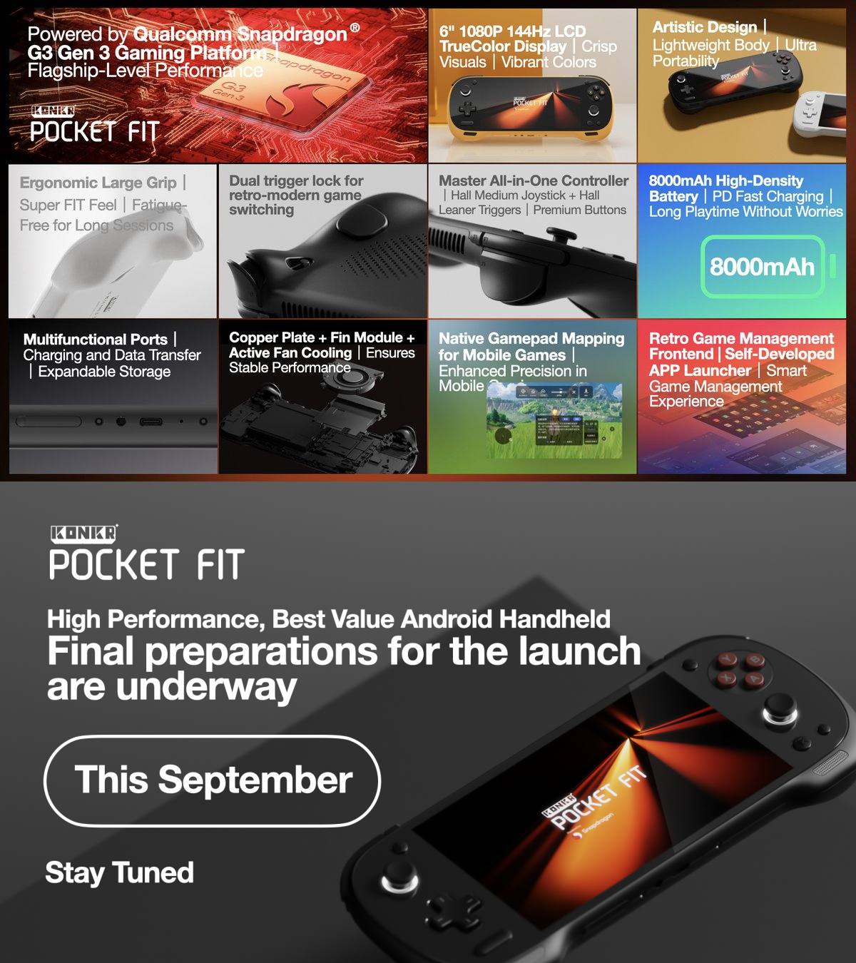 เปิดตัว Konkr Pocket Fit เครื่องเล่นเกมแอนดรอยด์พกพาสเปคแรง ราคาถูก 3 เปิดตัว Konkr Pocket Fit เครื่องเล่นเกมแอนดรอยด์พกพาสเปคแรง ราคาถูก