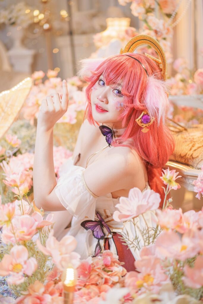 คุณทรายคอสเพลย์เป็น Yae Miko จาก Genshin Impact ในชุดเจ้าสาวสุดงดงาม 4 Yae Miko Genshin Impact Cosplay by Ichika