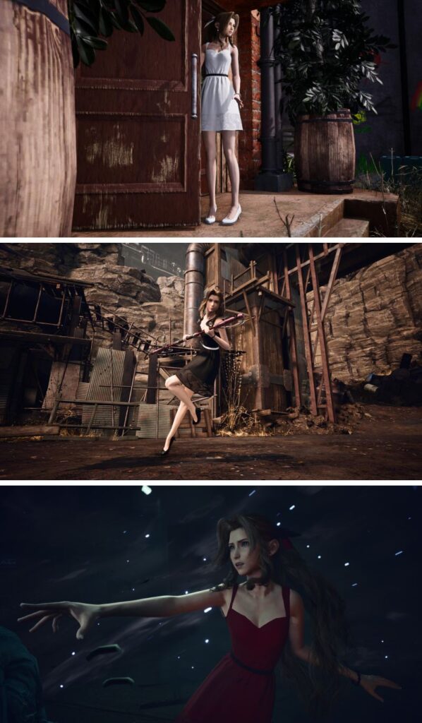 ม็อดเปลี่ยนชุด Aerith ให้กลายเป็นชุดสีขาวบาง