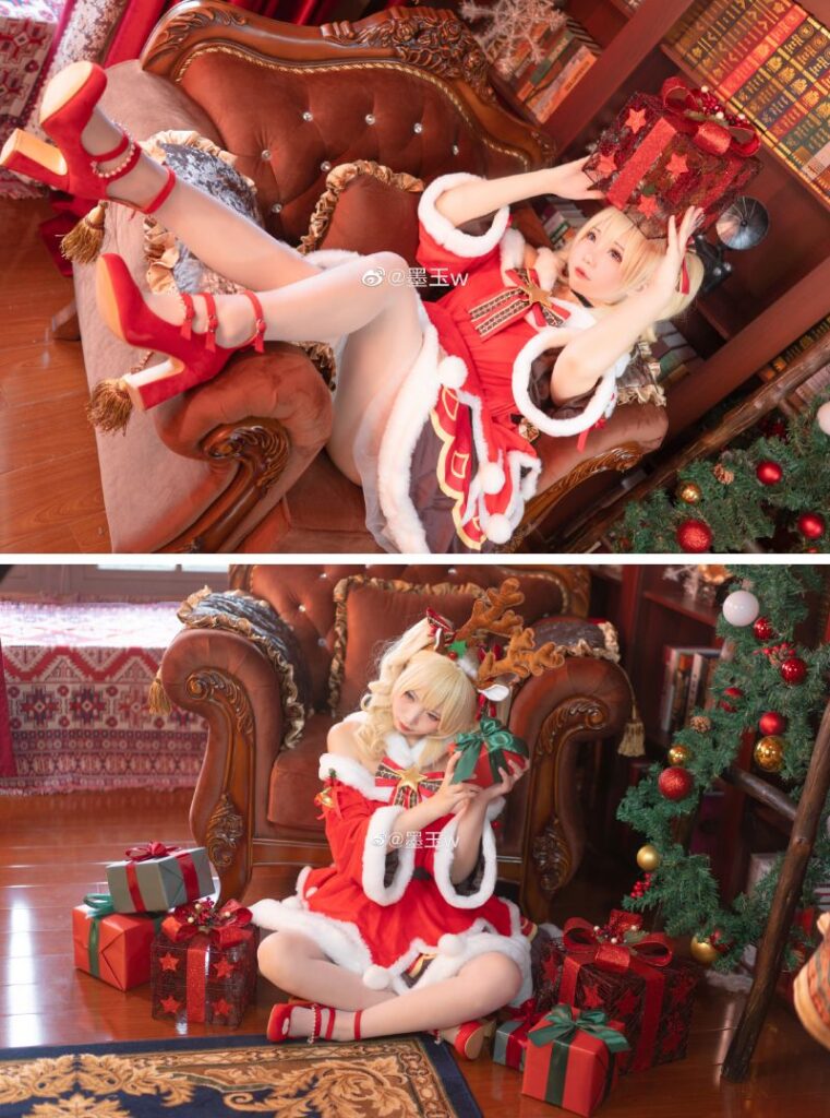 ฉลองคริสมาสต์ไปกับคอสเพลย์ Barbara ชุดแดงแสนสวย