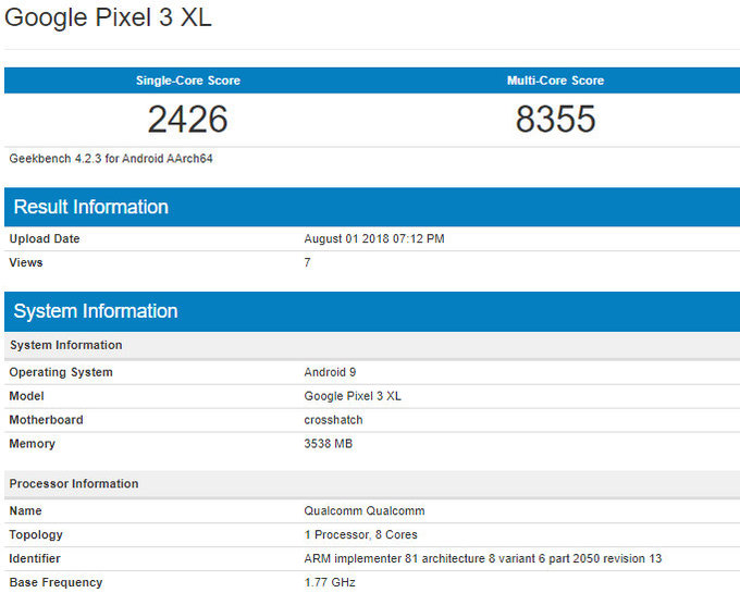 เผยผลทดสอบ Google Pixel 3 XL 2 เผยผลทดสอบ Google Pixel 3 XL