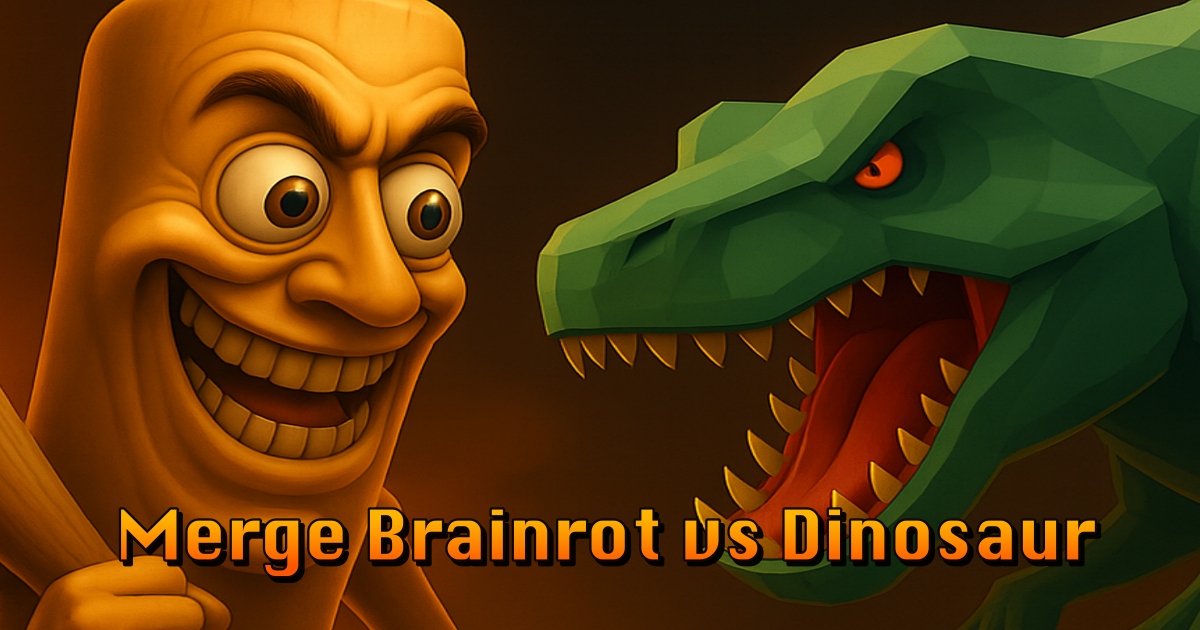 Merge Brainrot vs Dinosaur