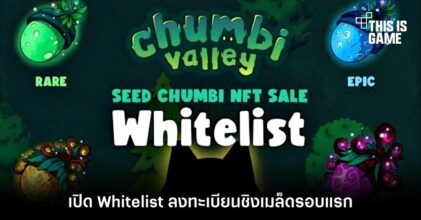 Chumbi Valley เปิด Whitelist ลงทะเบียนชิงเมล็ดรอบแรก