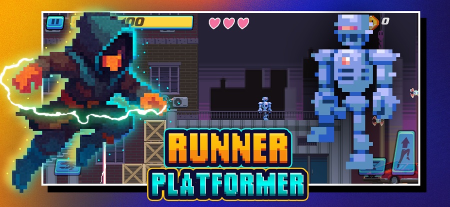 Pixel Runners: Time Shift เกมมือถือวิ่งทะลุมิติเอาชีวิตรอดภาพพิกเซล 9 Pixel Runners: Time Shift Announced