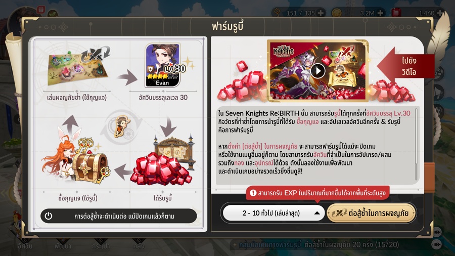 Seven Knights ReBIRTH Ruby Farming System
