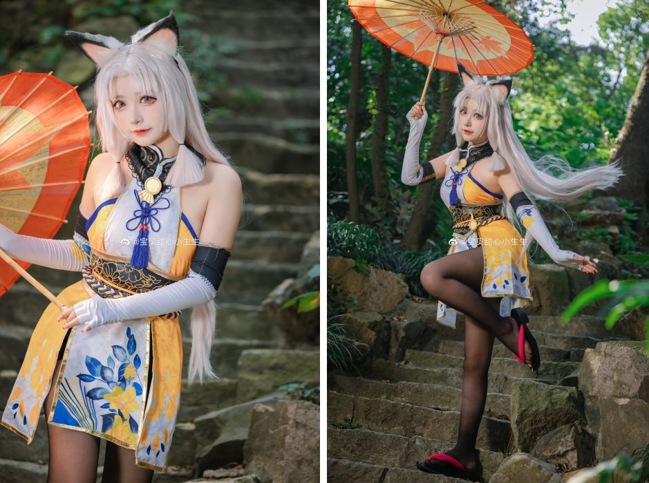 สาวจีนแปลงโฉมเป็น Kurumi จาก Naraka: Bladepoint 2 สาวจีนแปลงโฉมเป็น Kurumi จาก Naraka: Bladepoint