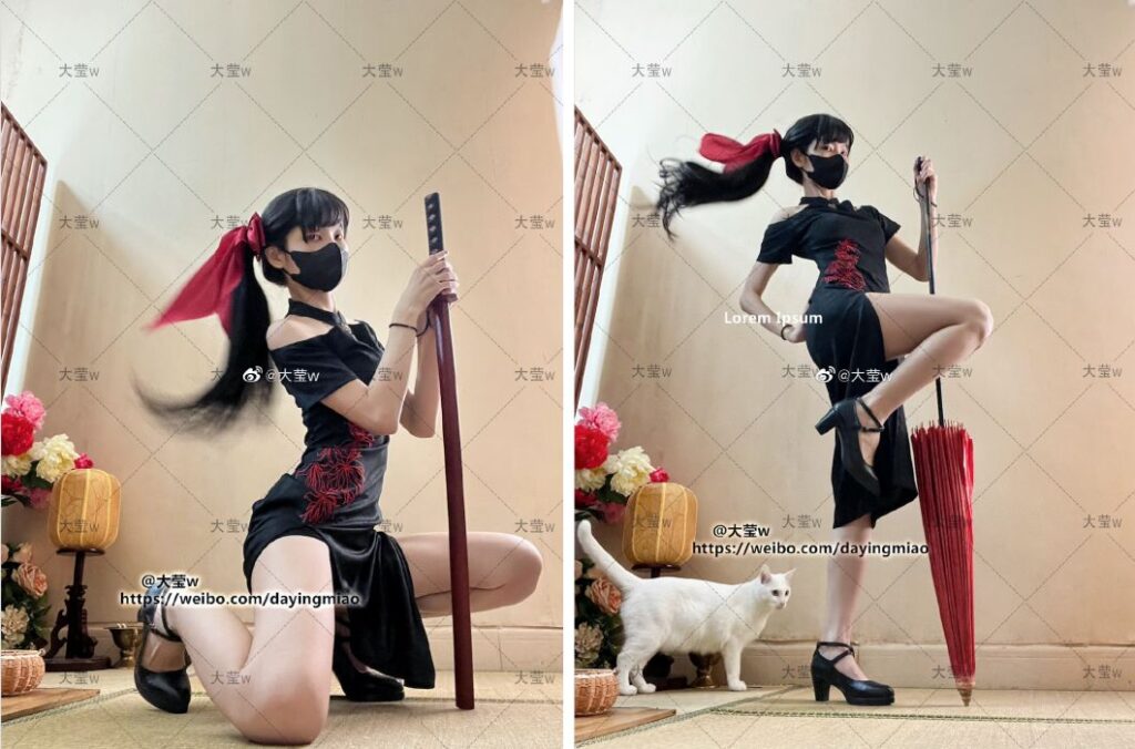 สาวจีนโชว์วิธีการโพสท่าคอสเพลย์สไตล์ญี่ปุ่น
