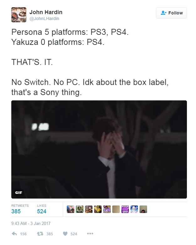 Atlus: Persona 5 และ Yakuza 0 ไม่มีแผนลง Switch และ PC
