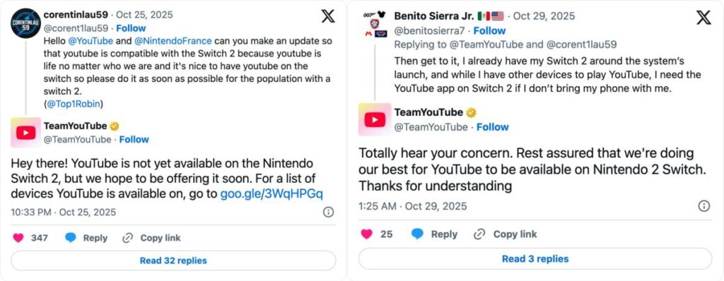 ไม่ทิ้ง! YouTube ยืนยันยังคงพยายามพัฒนาแอปให้ Nintendo Switch 2 2 ไม่ทิ้ง! YouTube ยืนยันยังคงพยายามพัฒนาแอปให้ Nintendo Switch 2