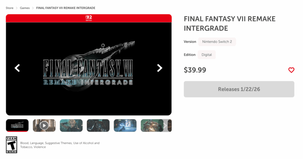 Final Fantasy VII Remake จัดโปร ซื้อภาคใหม่ได้ภาคต้นฉบับฟรี 2 Final Fantasy VII Remake จัดโปร ซื้อภาคใหม่ได้ภาคต้นฉบับฟรี