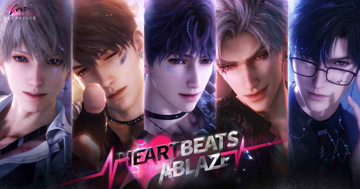 Love and Deepspace เปิดตัวความทรงจำแบบอินเตอร์แอคทีฟ 5 ดาวชุดใหม่ [Heartbeats Ablaze]!