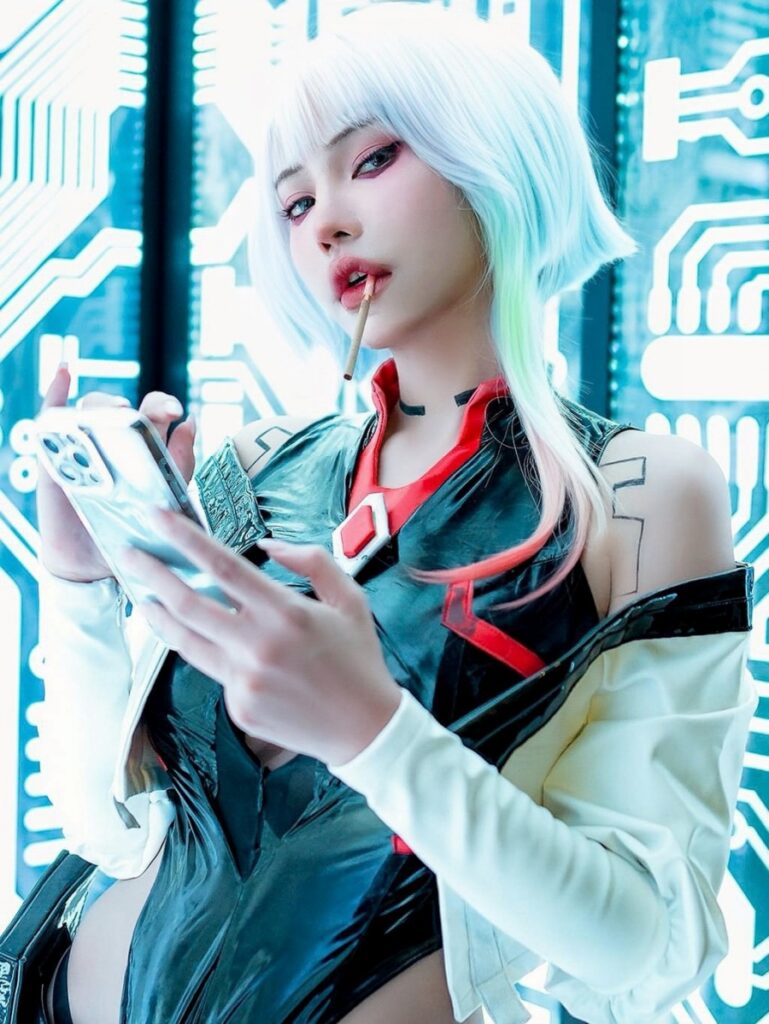 โนเกียจัดให้! แปลงโฉมเป็น Lucy จาก Cyberpunk: Edgerunners 3 Lucy Cyberpunk: Edgerunners Cosplay by Nokia
