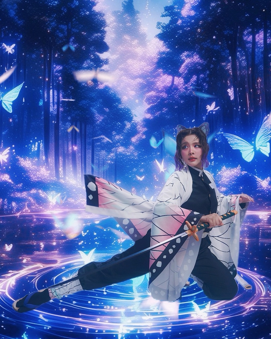 หนูนา หนึ่งธิดา โชว์ร้องเพลงในชุดคอสเพลย์ Shinobu จาก Demon Slayer 7 Shinobu Demon Slayer Cosplay by Noona