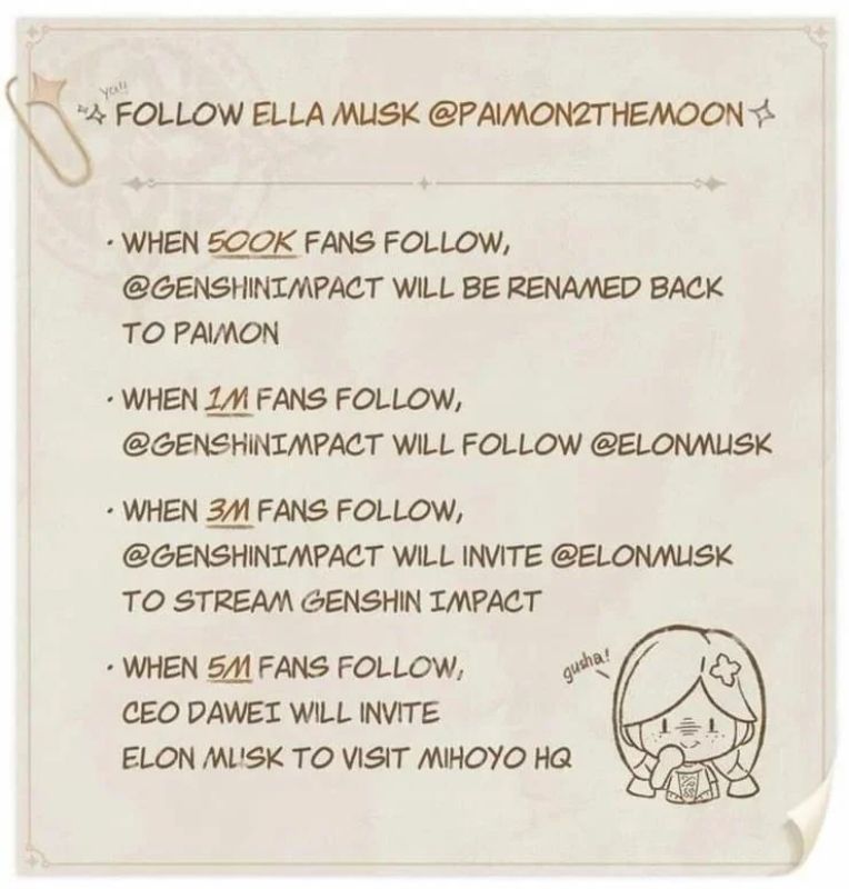 miHoYo โดนสวดยับหลังคิดแคมเปญ ‘ชวน Elon Musk เล่นเกม’ 2 miHoYo โดนสวดยับหลังคิดแคมเปญ ‘ชวน Elon Musk เล่นเกม’