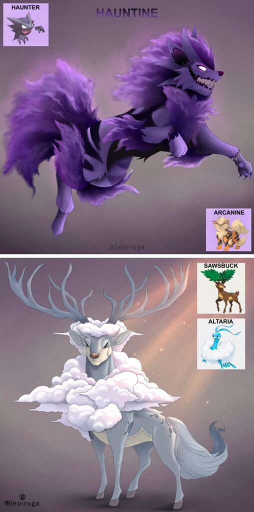 แฟน Pokémon วาดมอนสเตอร์ตัวใหม่ที่เกิดจากการผสมข้ามเผ่าพันธุ์ 3 แฟน Pokémon วาดมอนสเตอร์ตัวใหม่ที่เกิดจากการผสมข้ามเผ่าพันธุ์