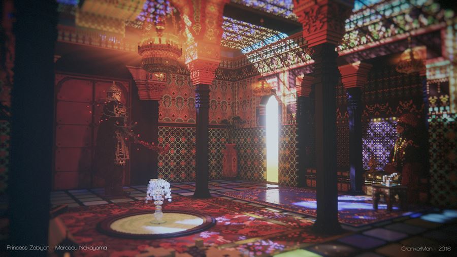 สวยปัง! งานศิลปะชิ้นโบว์แดงจากเกม Minecraft