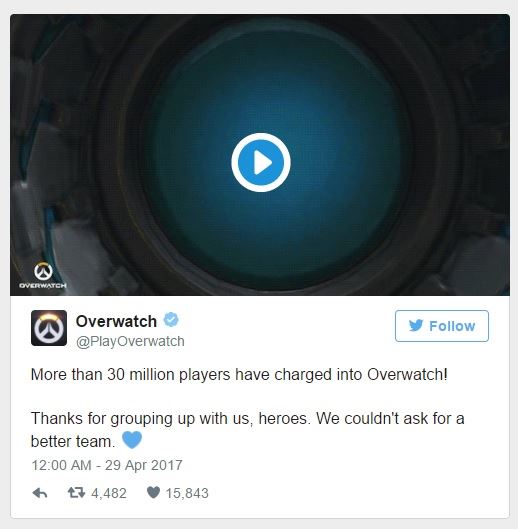 ถล่มทลาย! ยอดผู้สมัครเล่นเกม Overwatch ทะลุ 30 ล้านคน 2 ถล่มทลาย! ยอดผู้สมัครเล่นเกม Overwatch ทะลุ 30 ล้านคน