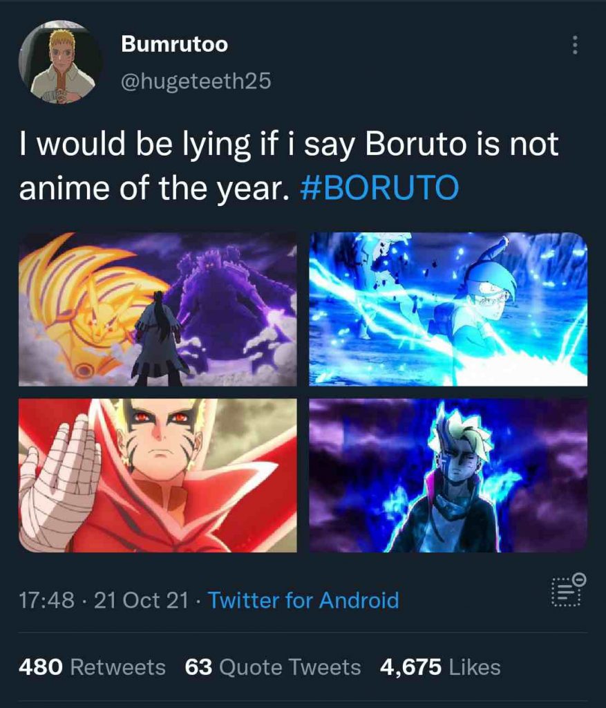 แฟนการ์ตูนบางส่วนอ้าง Boruto คือการ์ตูนแห่งปี 2021! 2 แฟนการ์ตูนบางส่วนอ้าง Boruto คือการ์ตูนแห่งปี 2021!