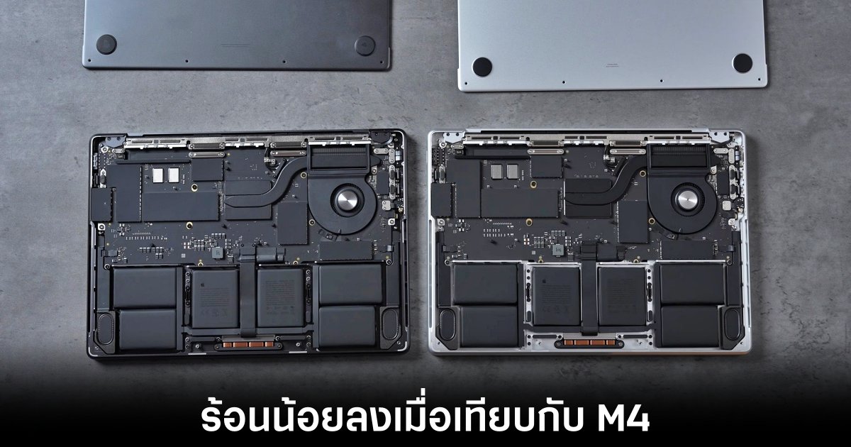 MacBook Pro M5 ร้อนน้อยลงแต่ยังไม่ดีพอเมื่อใช้งานหนัก 1 macbook-pro-m5-heat-issue