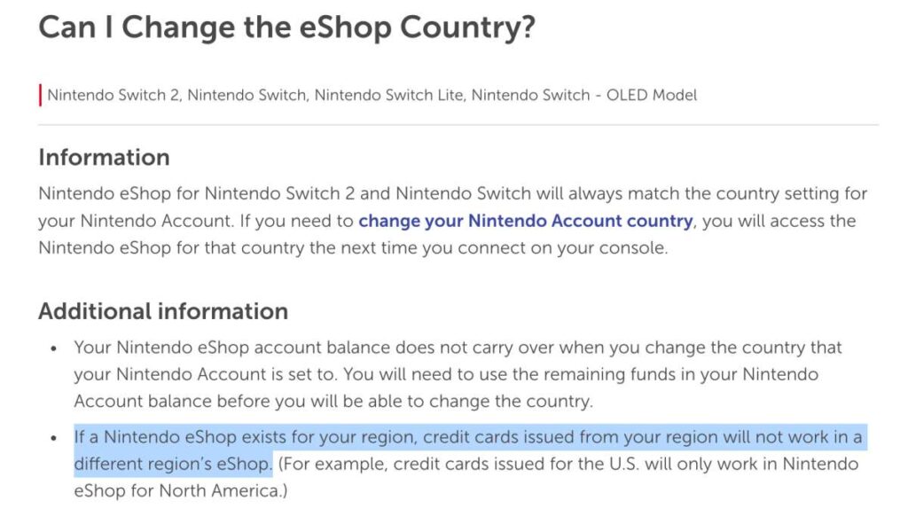 Nintendo ปรับมาตรการ บัตรเครดิตไทยซื้อเกม eShop ต่างประเทศไม่ได้แล้ว 2 Nintendo ปรับมาตรการ บัตรเครดิตไทยซื้อเกม eShop ต่างประเทศไม่ได้แล้ว