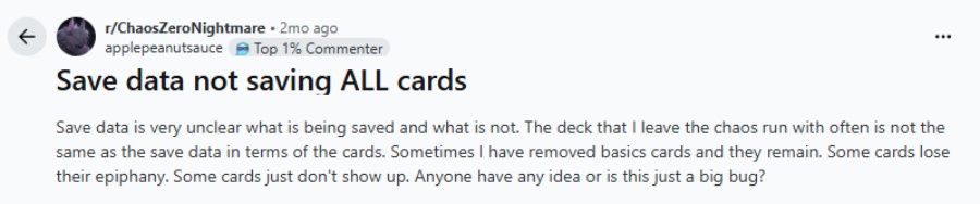 Chaos Zero Nightmare พบบั๊คทำเซฟเกมหาย 2 Chaos Zero Nightmare save lost bug