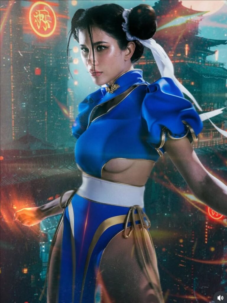 ปู ไปรยา โชว์คอสเพลย์เป็น Chun-Li จาก Street Fighter 2 Chun-Li Street Fighter Cosplay by prayalundberg