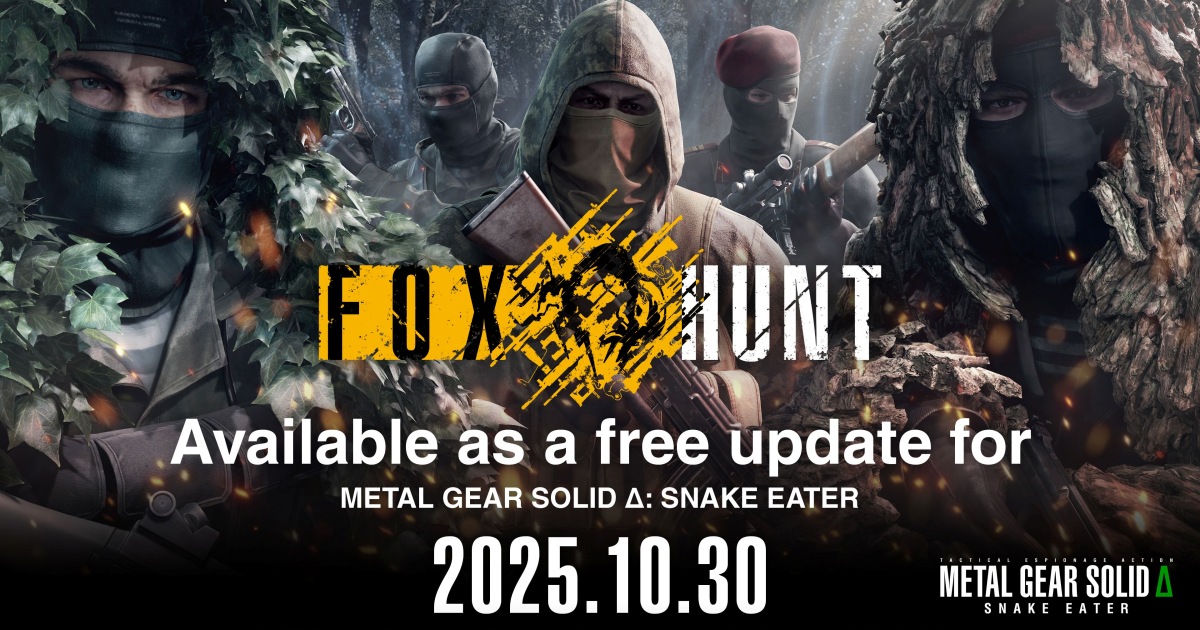 การล่าเริ่มต้นขึ้นแล้ว! โหมดผู้เล่นหลายคนออนไลน์ 'FOX HUNT' เปิดให้บริการแล้วในเกม METAL GEAR SOLID Δ: SNAKE EATER 1 การล่าเริ่มต้นขึ้นแล้ว! โหมดผู้เล่นหลายคนออนไลน์ 'FOX HUNT' เปิดให้บริการแล้วในเกม METAL GEAR SOLID Δ: SNAKE EATER
