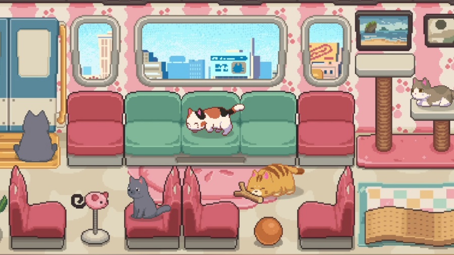 Neko Station เกม 2D Pixel Art เล่นบนหน้าจอ ที่คุณจะได้กับผู้โดยสารแมวเหมียวที่จะมาเต็มขบวนรถไฟ 3 Neko Station Announced