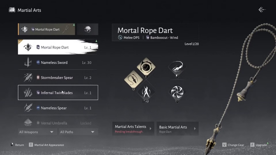 Where to get Mortal Rope Dart in Where Winds Meet