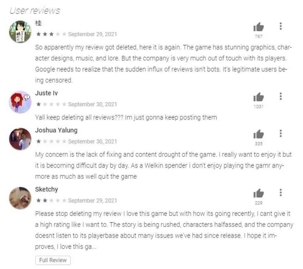 แฟนเกมเดือดจัด miHoYo ไล่ลบรีวิว Genshin Impact บน Google Play Store 2 แฟนเกมเดือดจัด miHoYo ไล่ลบรีวิว Genshin Impact บน Google Play Store