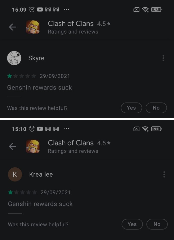 Arknights และ Clash of Clans โดนถล่ม 1 ดาวตาม Genshin Impact 3 Arknights และ Clash of Clans โดนถล่ม 1 ดาวตาม Genshin Impact